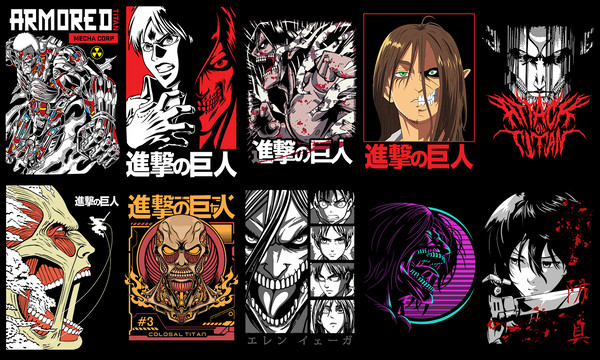 50 ATTACK ON TITAN VECTOR T-SHIRT DESIGNS BUNDLE 1 MOCKUP4.jpg