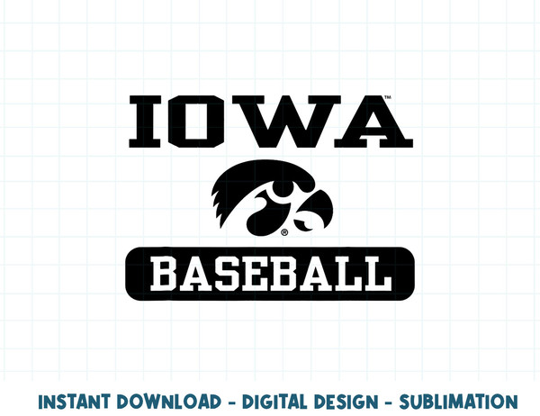 Iowa Hawkeyes Baseball Logo Officially Licensed  .jpg