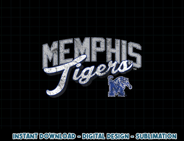 Memphis Tigers Distressed Faint Blue Officially Licensed  .jpg