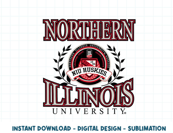 Northern Illinois Huskies Laurels Officially Licensed Red  .jpg