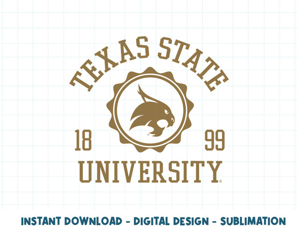 Texas State Bobcats Stamp Officially Licensed  .jpg