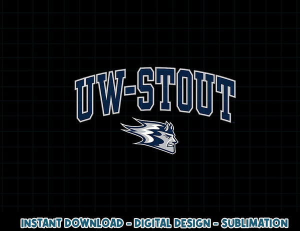 Wisconsin Stout Blue Devils Arch Over White  .jpg