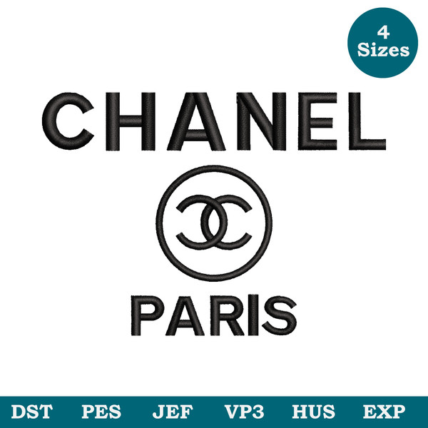 Chanel logo embroidery design