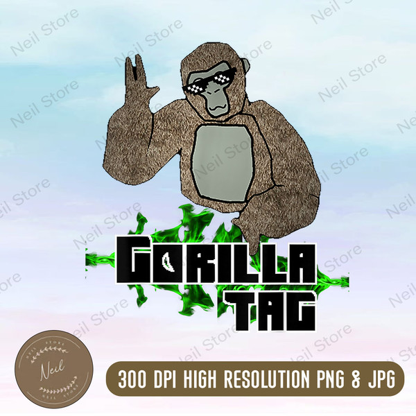 GORILLA TAG Png, Digital Download, Oculus Gamer, Png, Kid birthday png,  gamer png