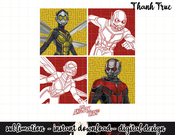 Marvel Ant-Man & The Wasp Digital Box Panels Graphic png, sublimation  .jpg