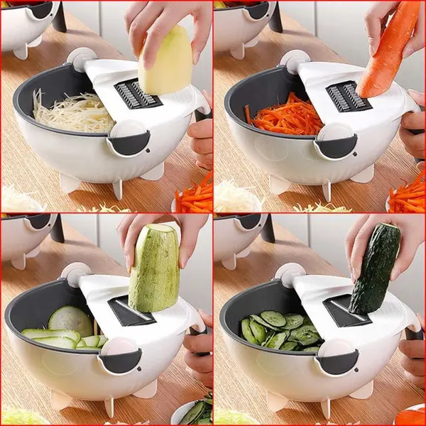 Multifunctional Vegetable Cutter With Anti-scratch Handle