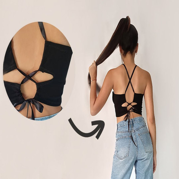 Girls Crop Top Sewing Pattern, Halter Top Sewing Pattern