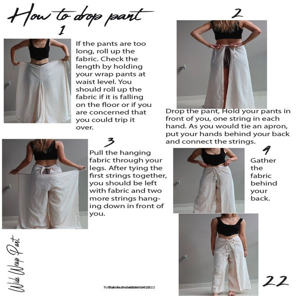 DIY Super Easy Summer Wrap Pants / How to make wrap palazzo pant