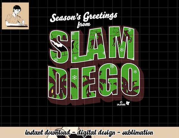 Seasons Greetings from Slam Diego - San Diego Baseball png, sublimation