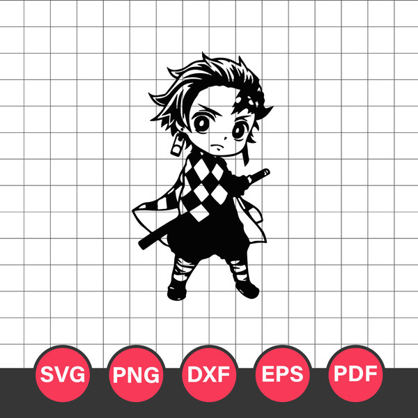 Kamado Tanjiro Svg, Kimetsu No Yaiba Characters Svg, Kimetsu - Inspire  Uplift