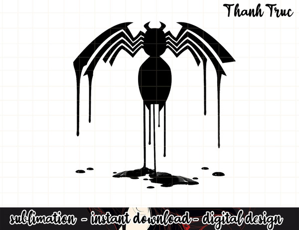 Marvel Venom Symbiote Dripping Alien Organism Logo png, sublimation  .jpg