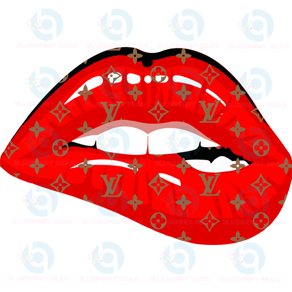 Rolling Lips LV Pattern Svg, Trending Svg, LV Logo Svg - Inspire Uplift