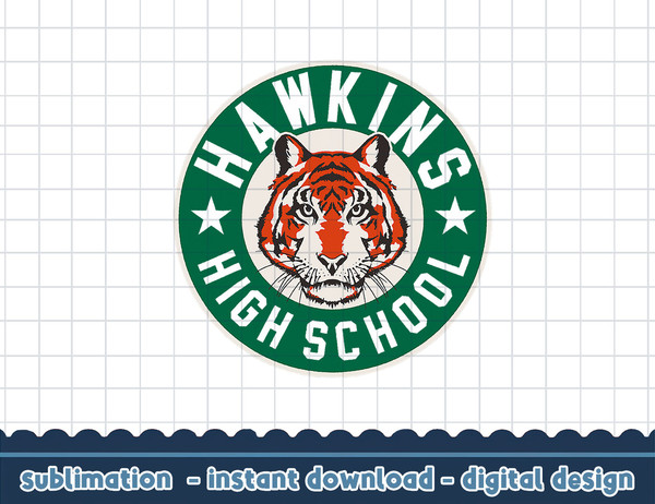 Netflix Stranger Things Hawkins High School Logo png,digital print.jpg