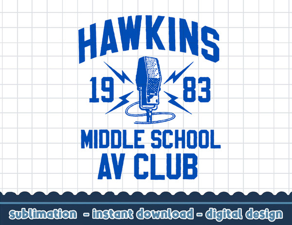 Netflix Stranger Things Hawkins Middle School AV Club 1983 png,digital print.jpg