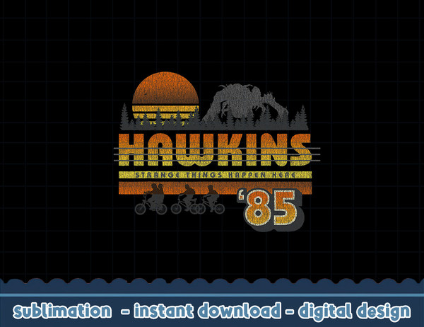 Netflix Stranger Things Hawkins Strange Things 85 Retro png,digital print.jpg
