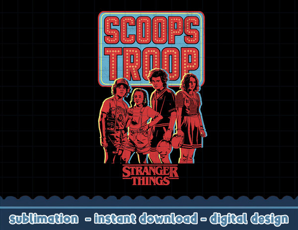 Netflix Stranger Things Scoops Troop Portrait png,digital print.jpg
