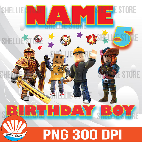 Roblox Birthday Girl PNG file template