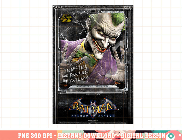 Batman Arkham Asylum Joker png, digital print,instant download.jpg