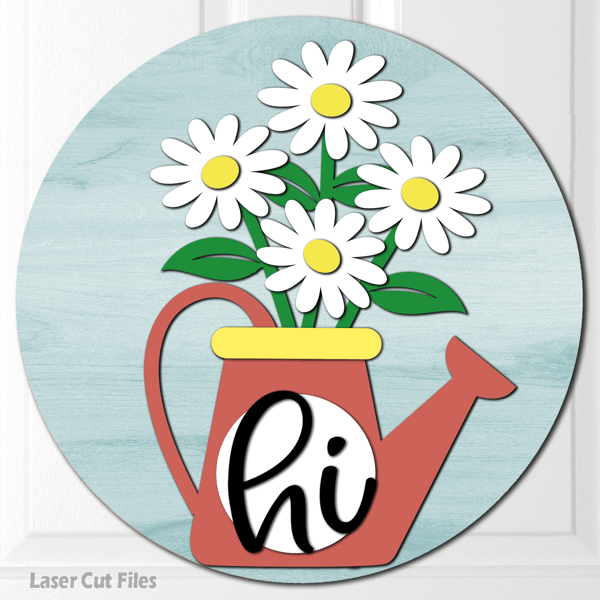 Watering Can SVG Laser Cut Files Daisy SVG Summer SVG Glowforge Files 2 DXF.png