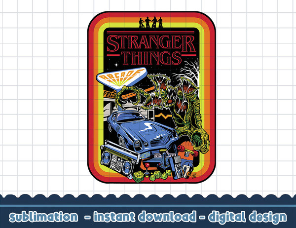 Stranger Things Day Retro Poster Short Sleeve png,digital print.jpg