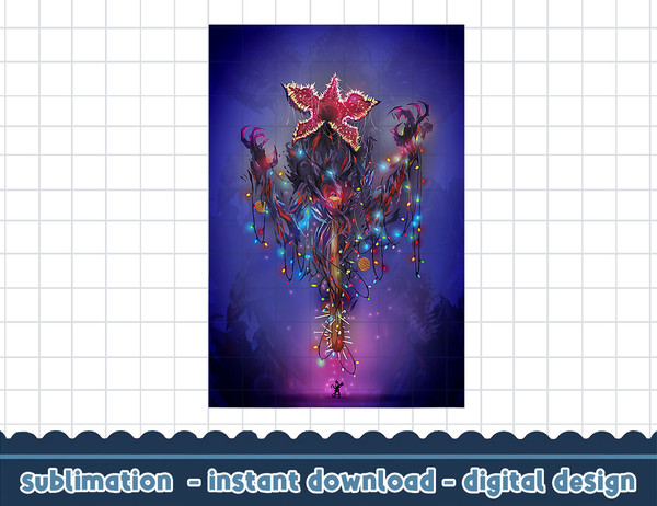 Stranger Things Demogorgon Christmas Lights png,digital print.jpg