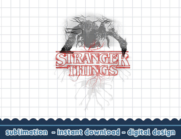 Stranger Things Demogorgon Glow Logo png,digital print.jpg