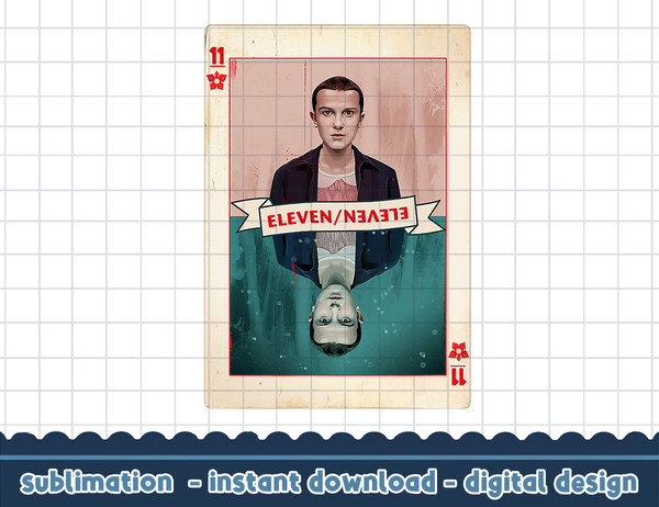 Stranger Things Eleven Playing Card png,digital print.jpg