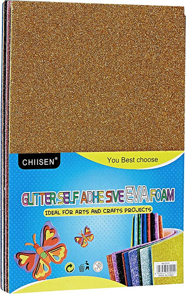 Paper set A4 foam In Assorted colored with glitter 10 Sheet - Inspire Uplift
