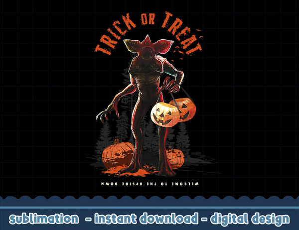 Stranger Things Halloween Demogorgon Trick Or Treat Fright png,digital print.jpg
