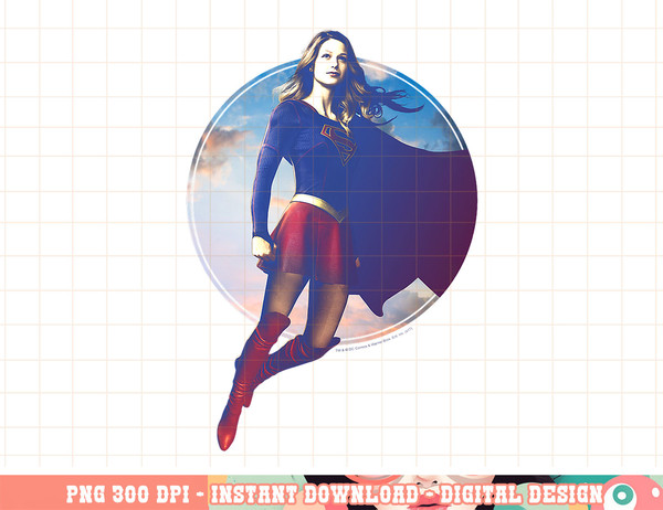 Supergirl TV Series Cloudy Circle png, digital print,instant download.jpg