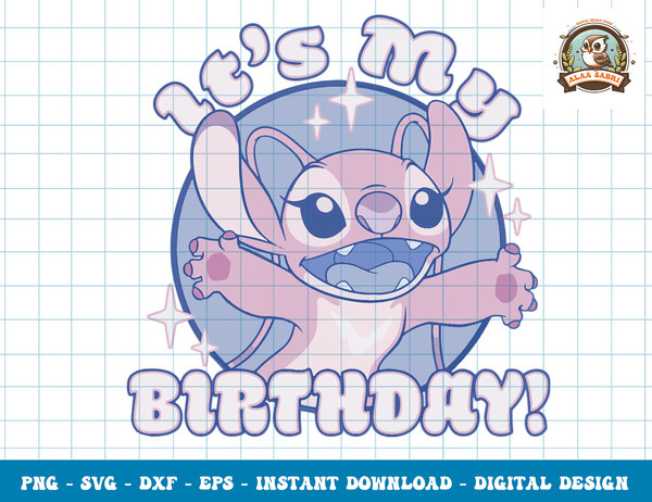 Stitch Birthday Girl Sublimation PNG