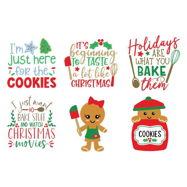 baking christmas cookies clipart