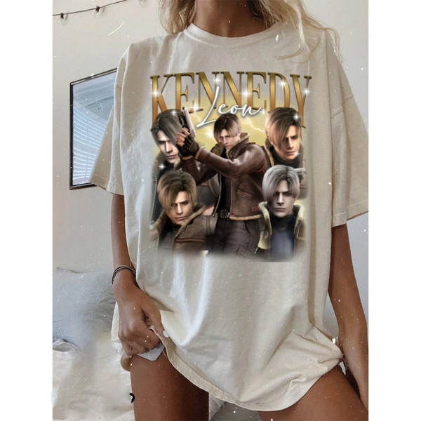 Vintage Leon Kennedy Shirt, Resident Evil 4 Shirt, Leon Kennedy T-shirt for men women, Leon Kennedy Resident Evil 4 Tee