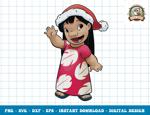 Lilo & Stitch Christmas Santa Hat Stitch Portrait Essential E | Greeting  Card