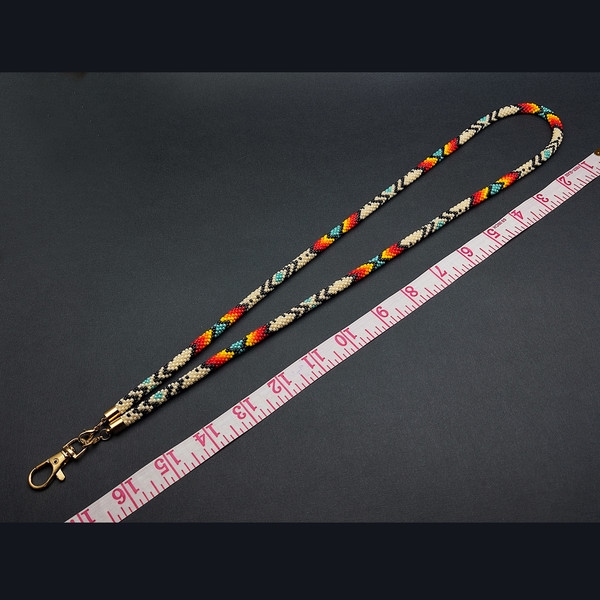 Handcrafted Beaded ID Holder Necklace