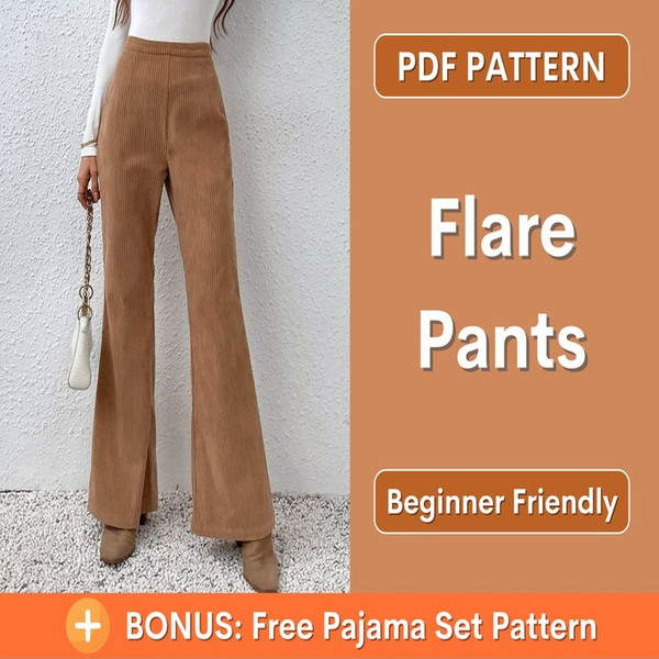 Flare Leg Pants Pattern Wide Leg Pants Pattern Comfy Pants Sewing Pattern Flare  Pants Pattern Flare Leg Trouser Pattern PDF S-XL -  Canada