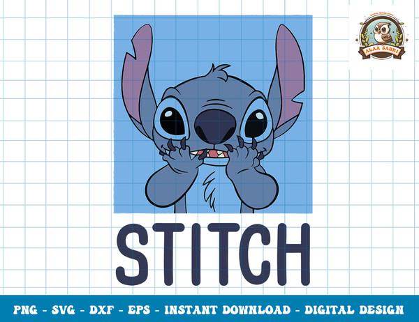 Disney Lilo & Stitch Surprised Face Stitch Grid Portrait png, sublimation.jpg