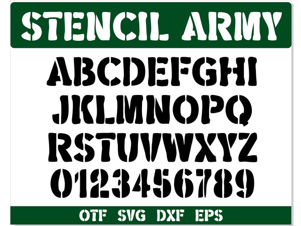 army stencil lettering