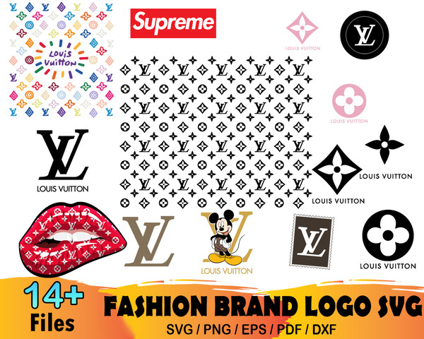 Louis Vuitton Supreme Lips Svg Png Dxf Eps Download Files