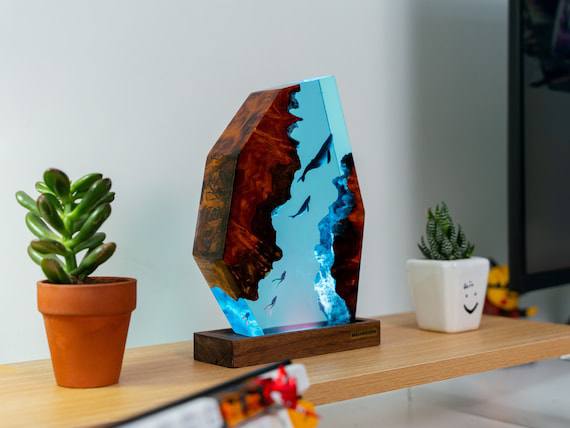 Night light,Epoxy Lamp,Resin Lamp,Resin Night Light,Epoxy Re - Inspire  Uplift