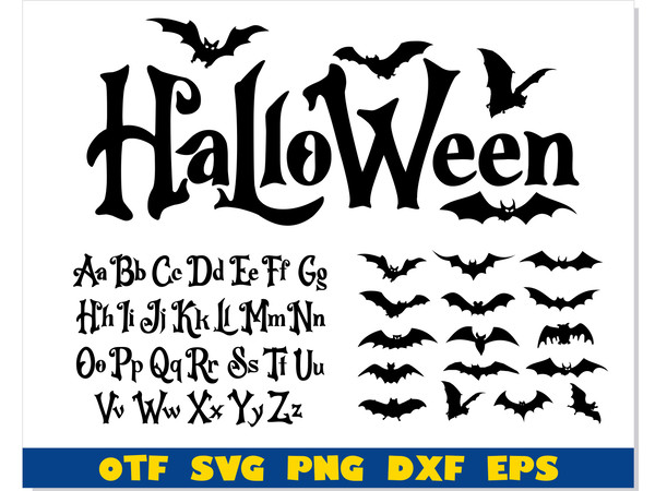 Halloween Font ttf Bats svg 1.jpg