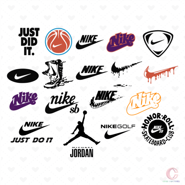 Nike Logo Bundle Svg, Brand Svg, Nike Swoosh Svg, Michael Jo - Inspire ...