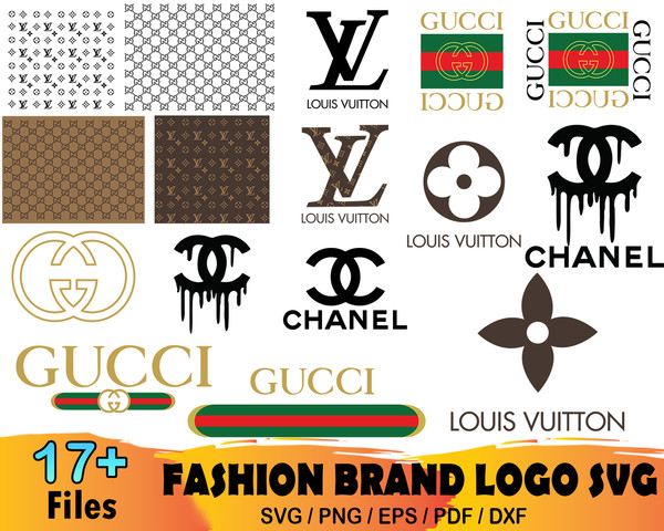 Gucci Pattern Logo Svg, Bundle Logo Svg, Gucci Pattern Svg, Gucci Logo  Bundle Svg, Brand Logo Svg, Luxury Brand Svg