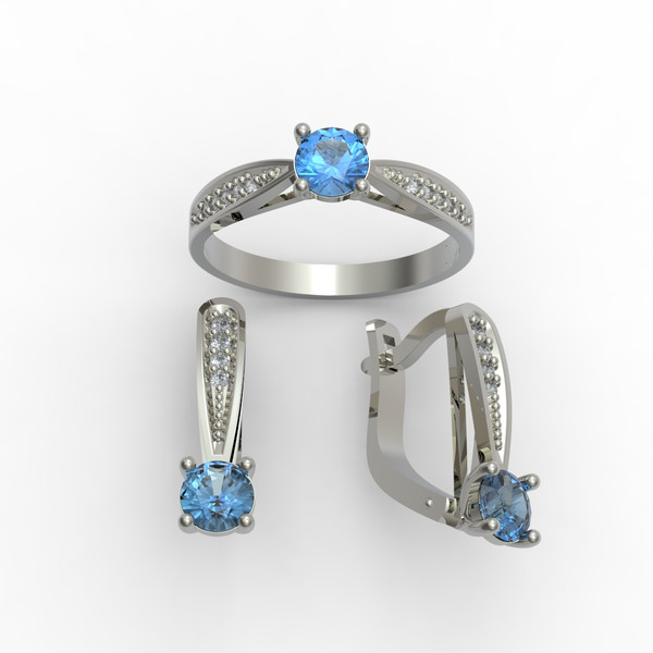 3d model of a jewelry ring and earrings with a large gemstone for printing (4).jpg