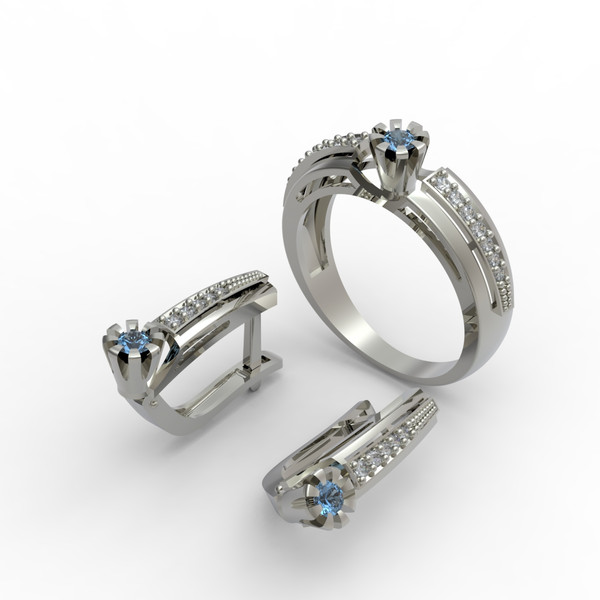 3d model of a jewelry ring and earrings with a large gemstone for printing (4).jpg