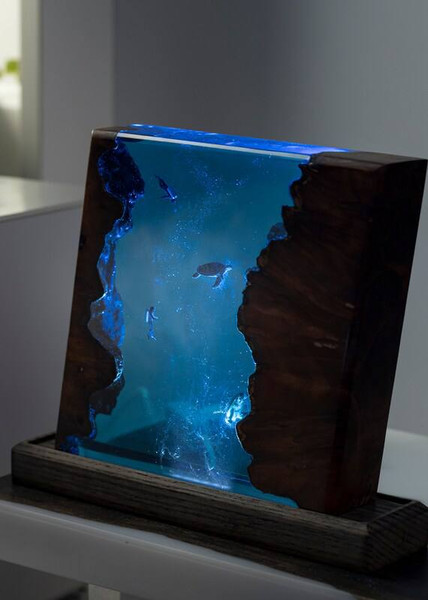 Night light,Epoxy Lamp,Resin Lamp,Resin Night Light,Epoxy Re - Inspire  Uplift