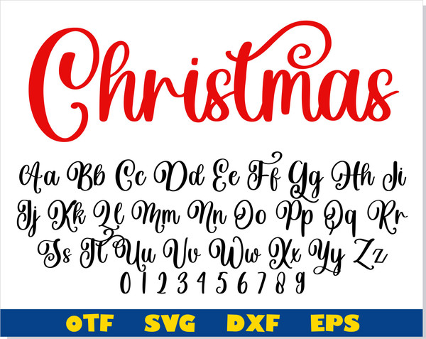 Christmas Font OTF, Christmas Font svg Cricut, Christmas let - Inspire ...