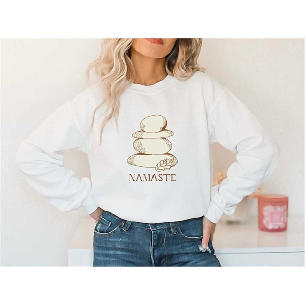 Minimalist Sweatshirt, Namaste Shirt, Namaste Hoodie, Yoga Shirt, Boho  Script Sweatshirt, Yoga Hoodie, Faith Gifts For H