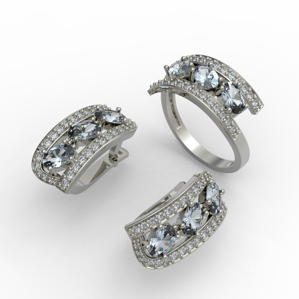3d model of a jewelry ring and earrings with a large gemstones for printing (3).jpg