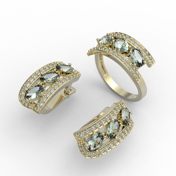 3d model of a jewelry ring and earrings with a large gemstones for printing (4).jpg